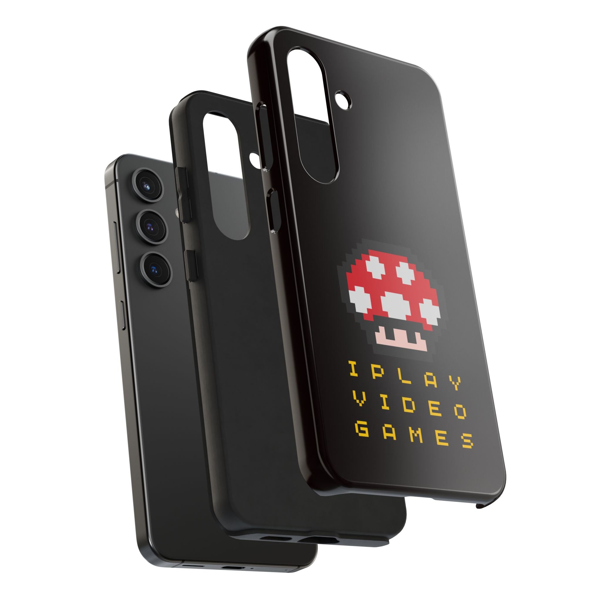 I Play Video Games Pixel Mushroom Phone Case — Tough Protective Gamer Case