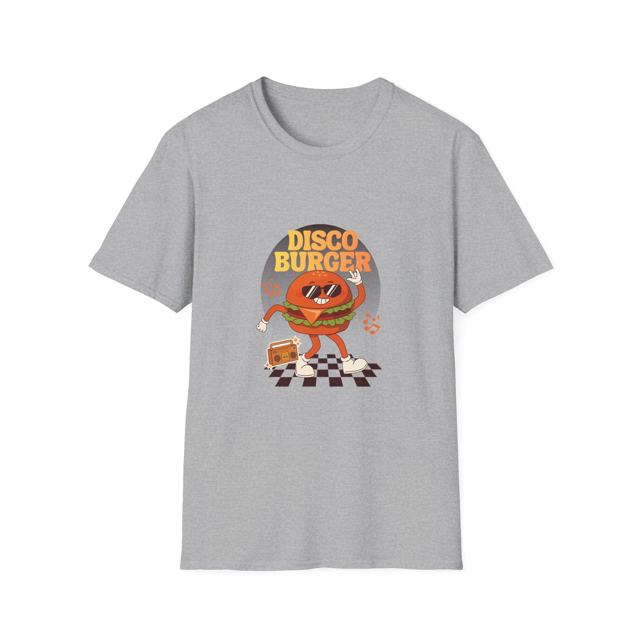 Disco Burger T-Shirt — Retro Dancing Burger Graphic Tee