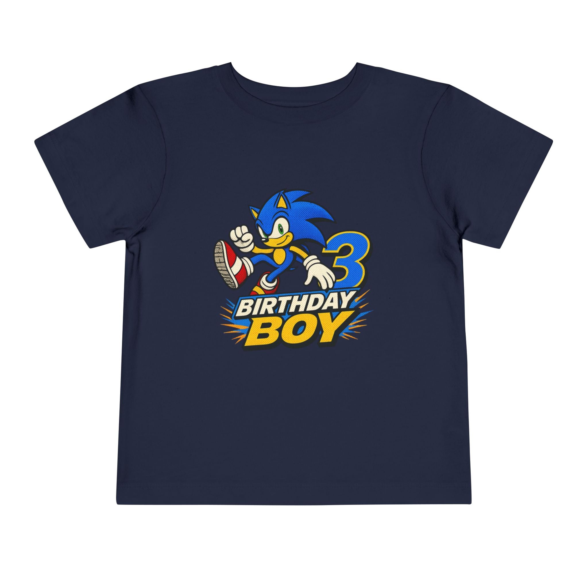 3rd Birthday Boy Toddler Tee – Sonic Style Birthday Shirt