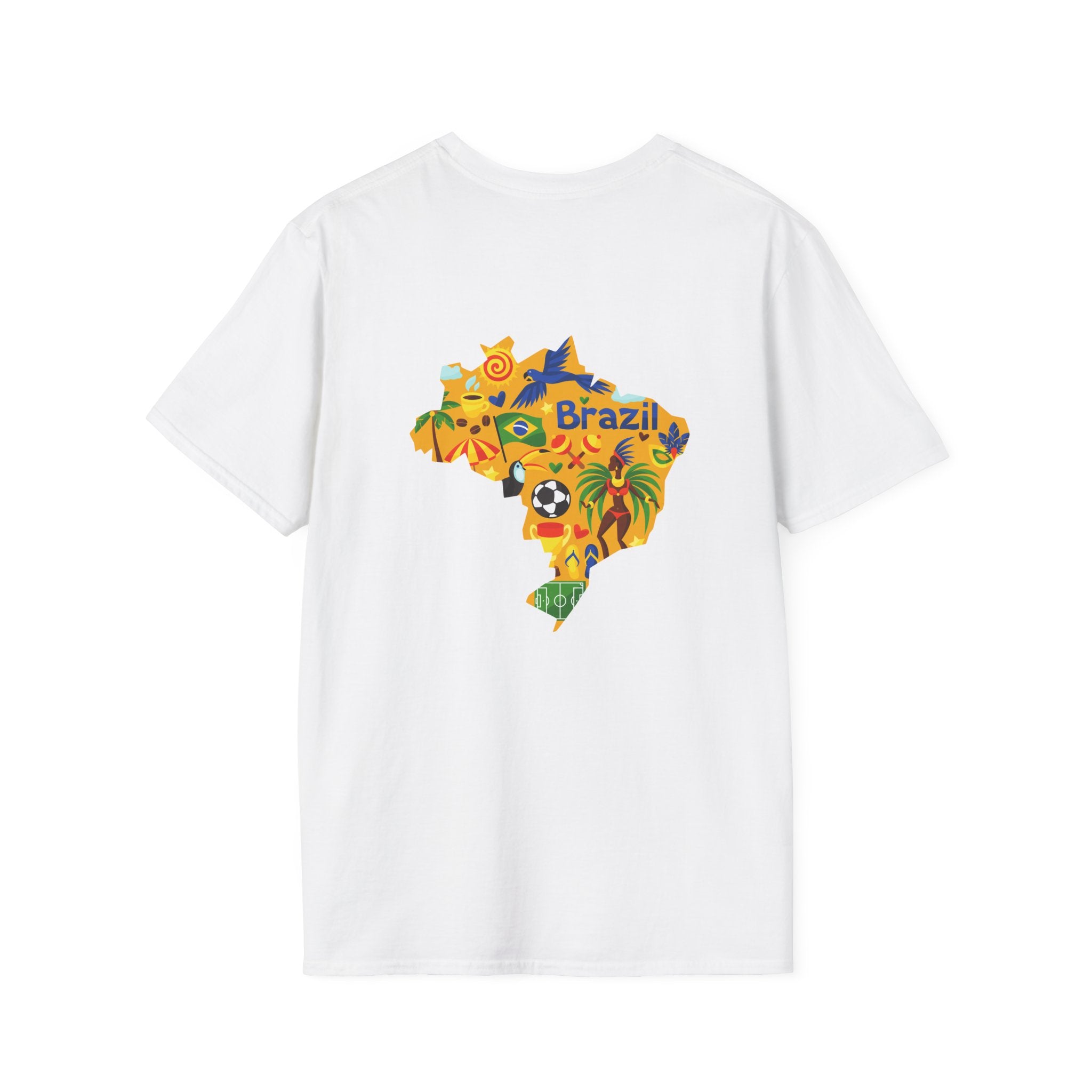 Brazil Rise 2026 T-Shirt — Cup Soccer Brazil Map Graphic Tee