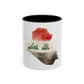Iraq Flag Map Coffee Mug – Watercolor Baghdad Pride Accent Mug (11/15oz)