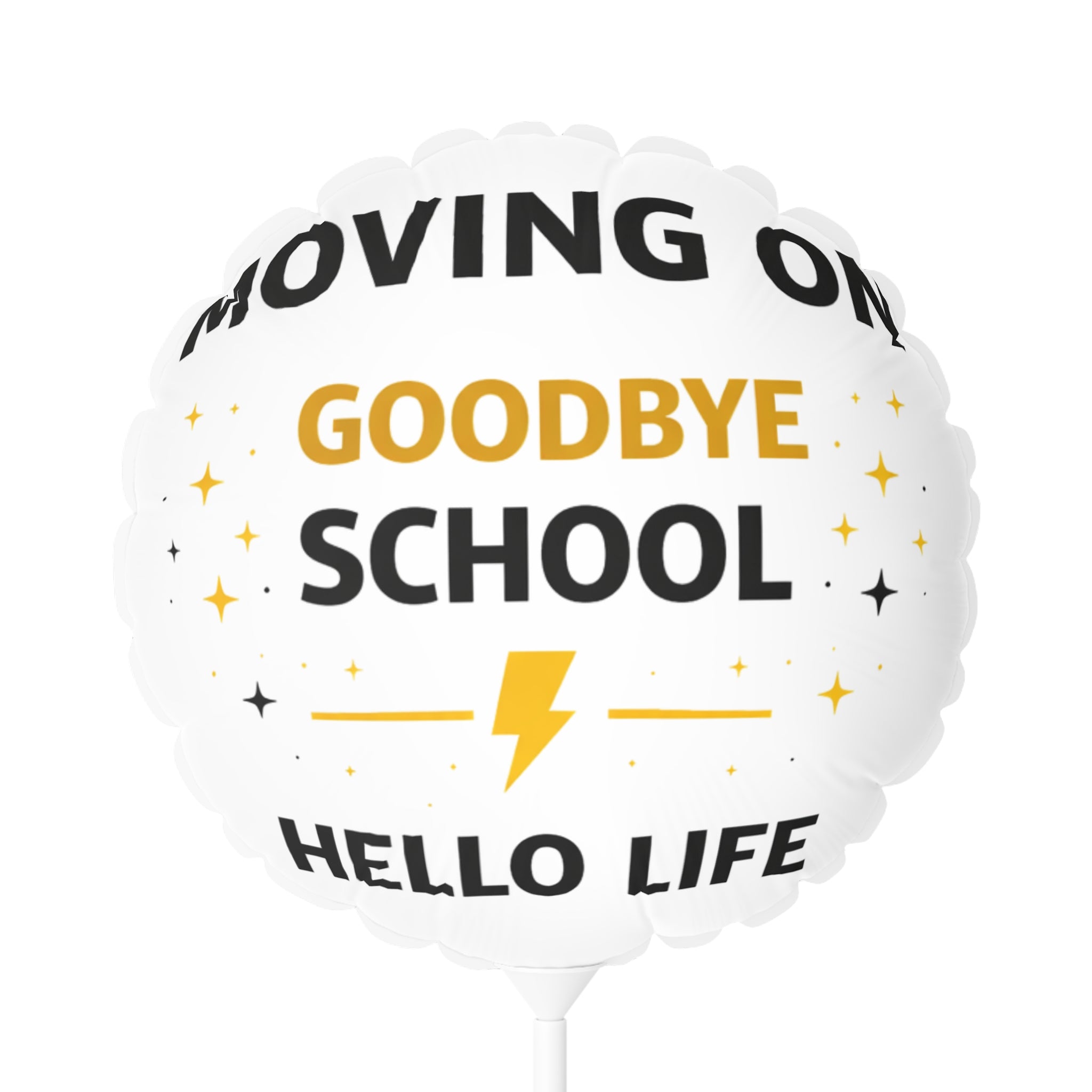 Goodbye School Hello Life Graduation Balloon — 11" Round/Heart Foil