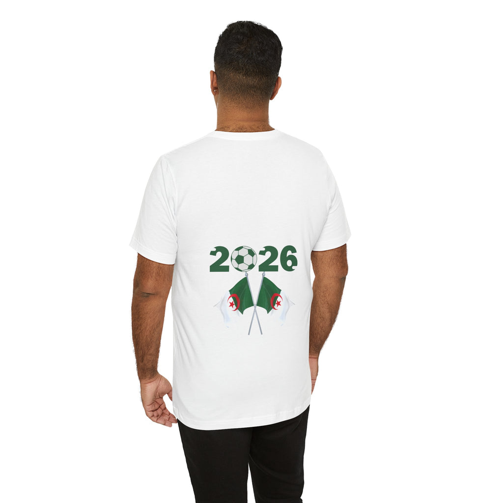 Algeria Flag T-Shirt – 2026 Soccer Fan Tee with Algerian Flags & Crest