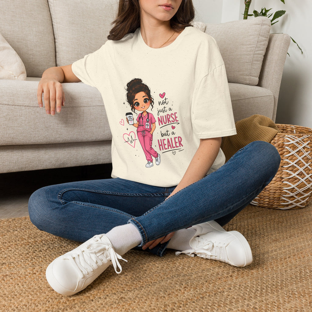 Nurse Illustration T-Shirt — "Not Just a Nurse, a Healer" Cute Medical Gift