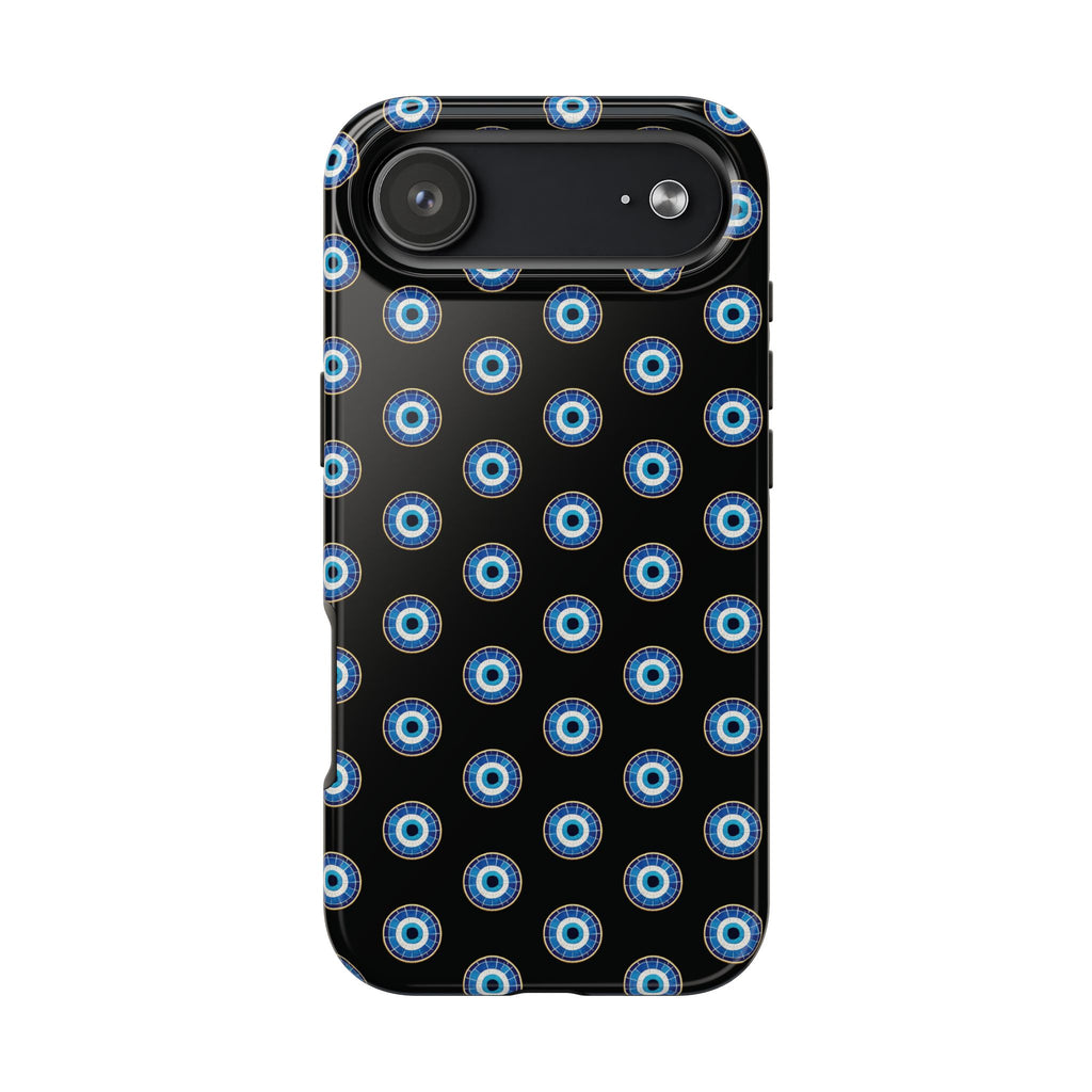 Evil Eye Pattern Tough Phone Case — Protective Blue Nazar Design