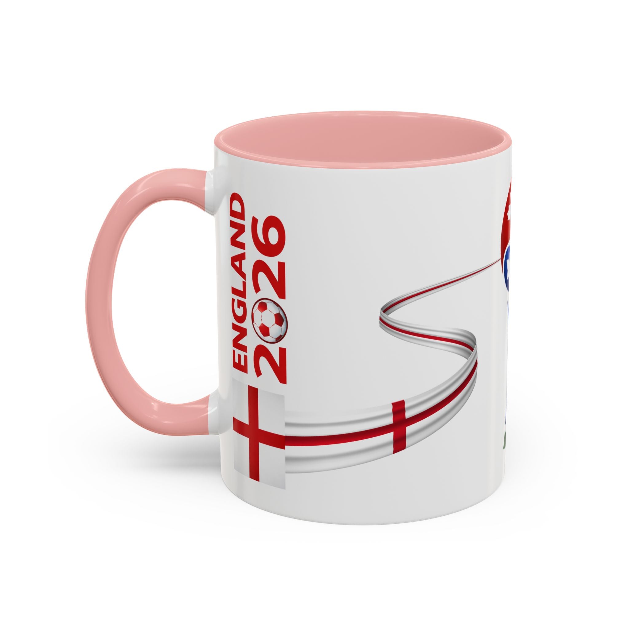 England 2026 Soccer Cup Accent Coffee Mug