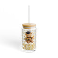 2026 Graduation Bear Sipper Glass – 16oz Cute Grad Keepsake Tumbler