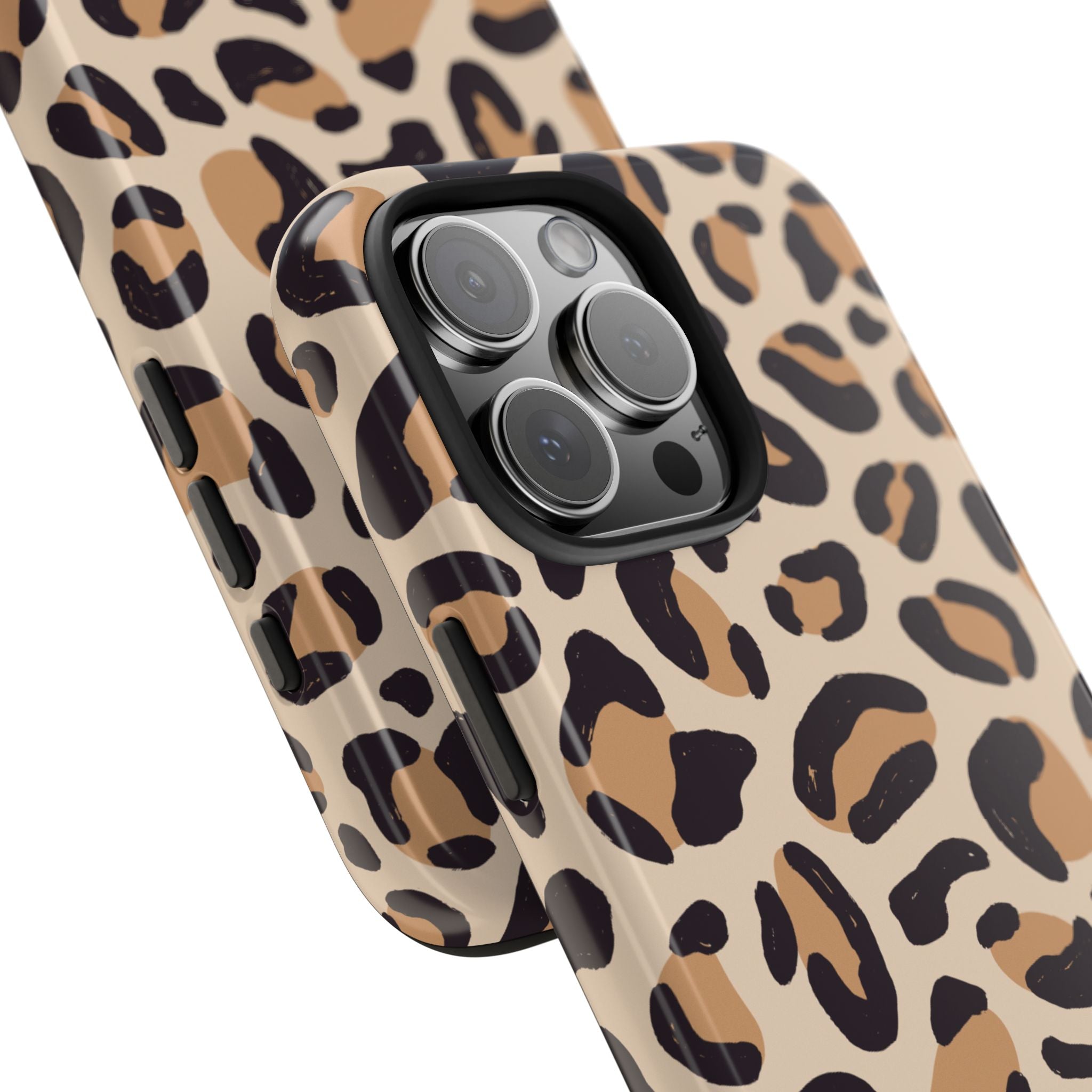 Leopard Print Tough Phone Case – Durable Glam Protective Cover