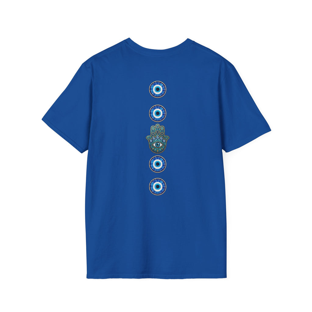 Hamsa Hand Tee with Evil Eye Print — Protective Symbol T-Shirt