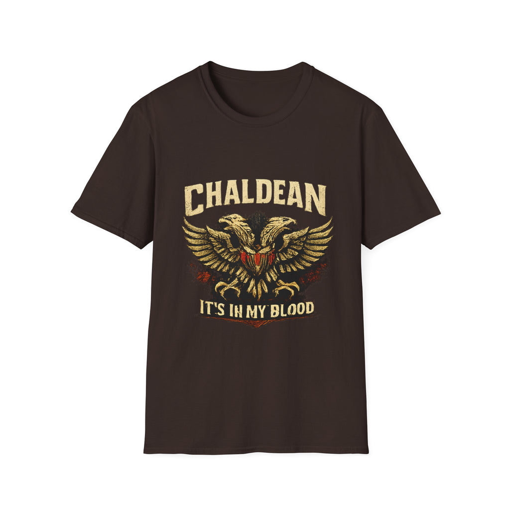 Chaldean Heritage T‑Shirt — "Chaldean It's In My Blood" Patriotic Eagle Tee