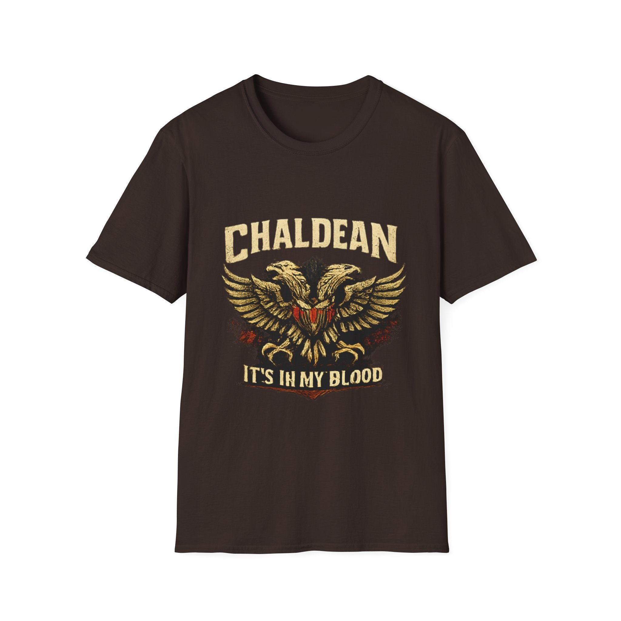Chaldean Heritage T‑Shirt — "Chaldean It's In My Blood" Patriotic Eagle Tee