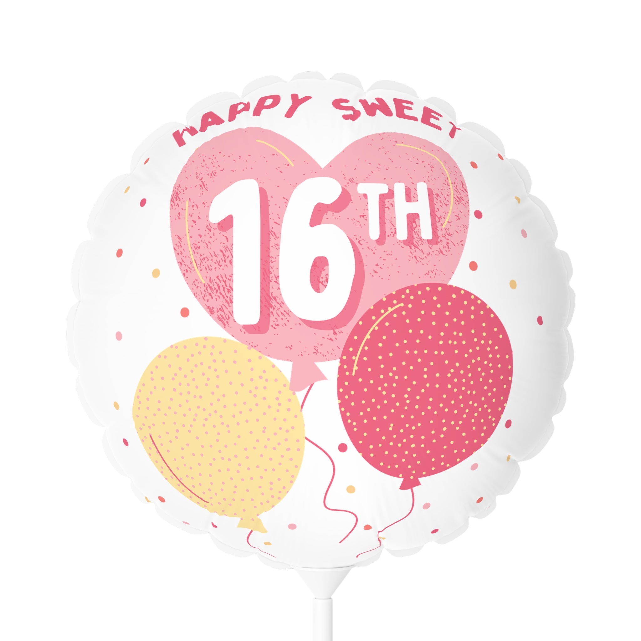 16th Birthday Balloon – Happy Sweet 16 Foil Party Balloon (11")
