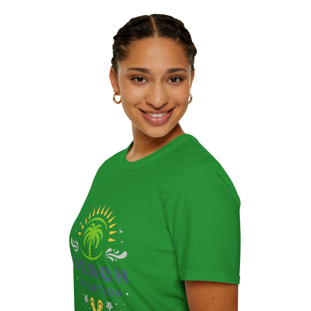 Beach Vacation T-Shirt — Palm Tree Sunset Graphic Tee