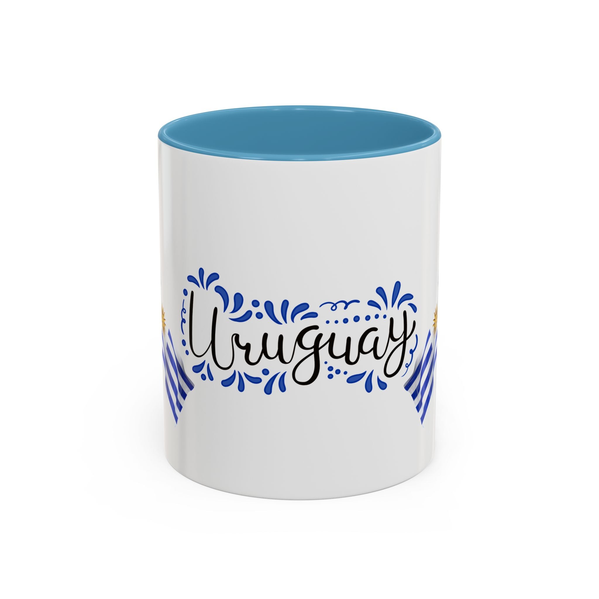 Uruguay Flag Accent Coffee Mug — Blue Sun National Pride 11/15oz