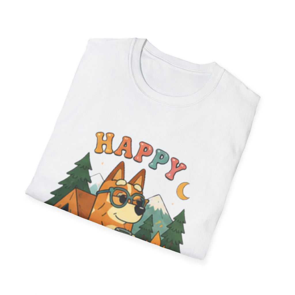 Happy Camper T-Shirt — Cute Camping Dog Graphic Tee