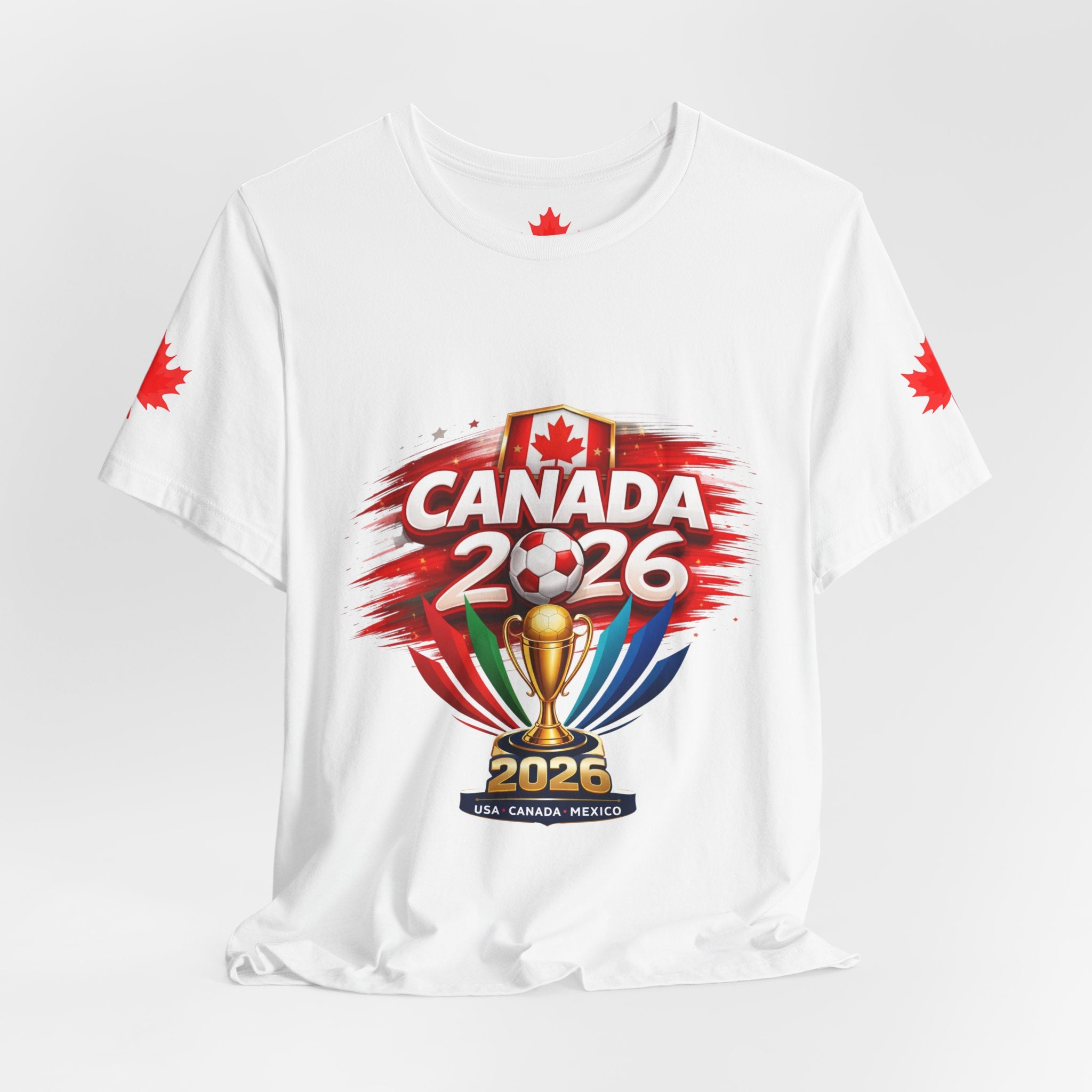 Canada 2026 Soccer Cup T-Shirt — Canada 2026 Trophy & Flag Tee
