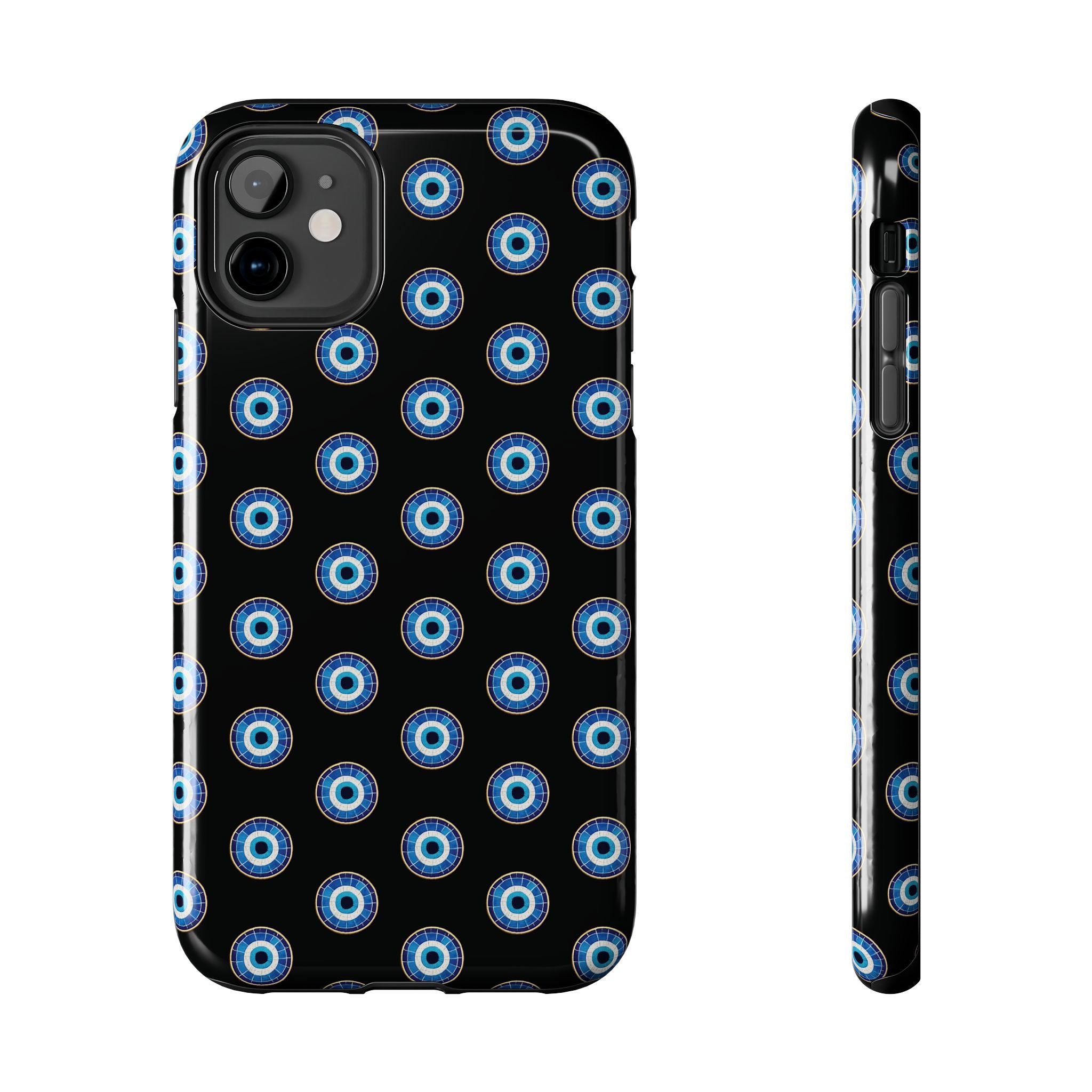 Evil Eye Pattern Tough Phone Case — Protective Blue Nazar Design