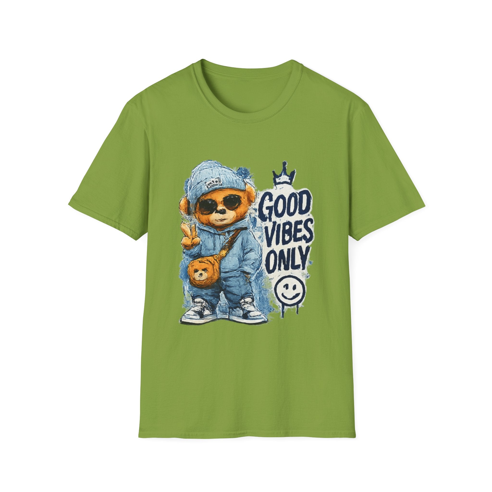 Good Vibes Only Bear T-Shirt — Cute Streetwear Graphic Tee