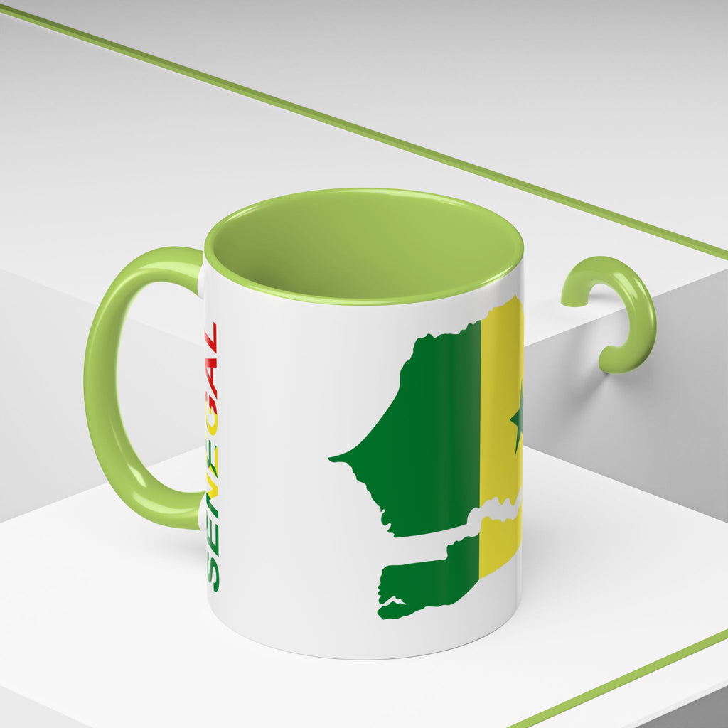 Senegal Flag Map Accent Coffee Mug – Pride Gift for Senegalese Coffee Lovers
