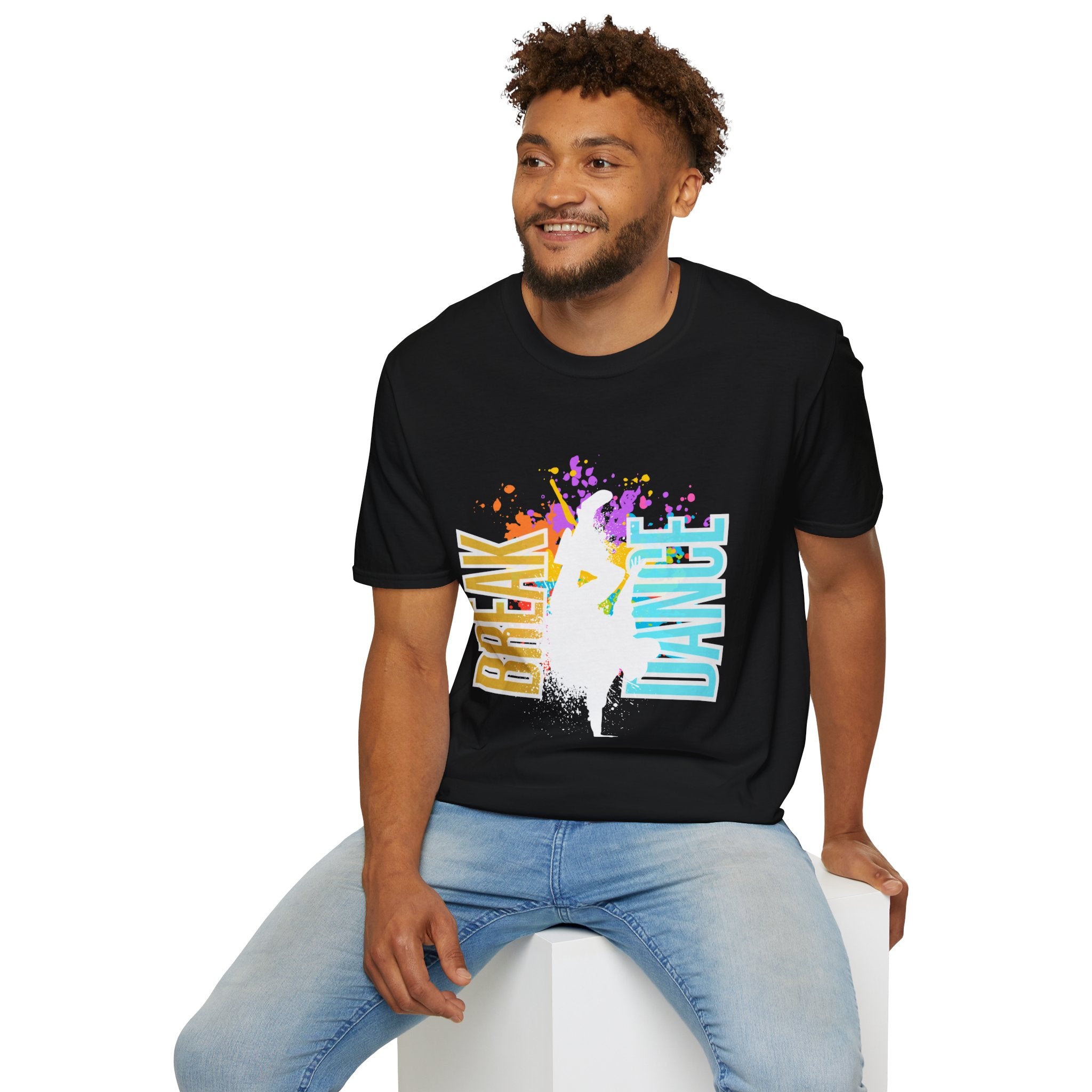 Break Dance T-Shirt – Colorful Splatter B-Boy/B-Girl Street Dance Tee