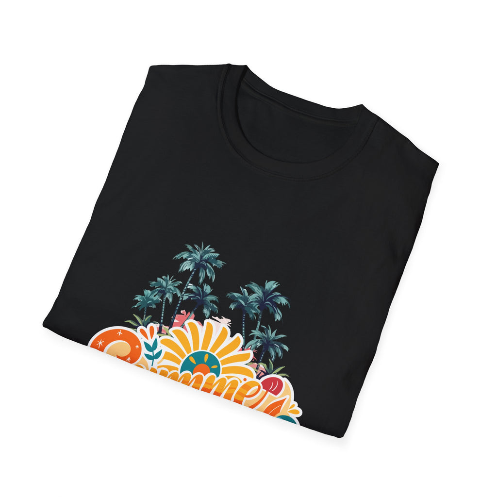 Summer Vibes T-Shirt — Retro Beach Palm Tree Graphic
