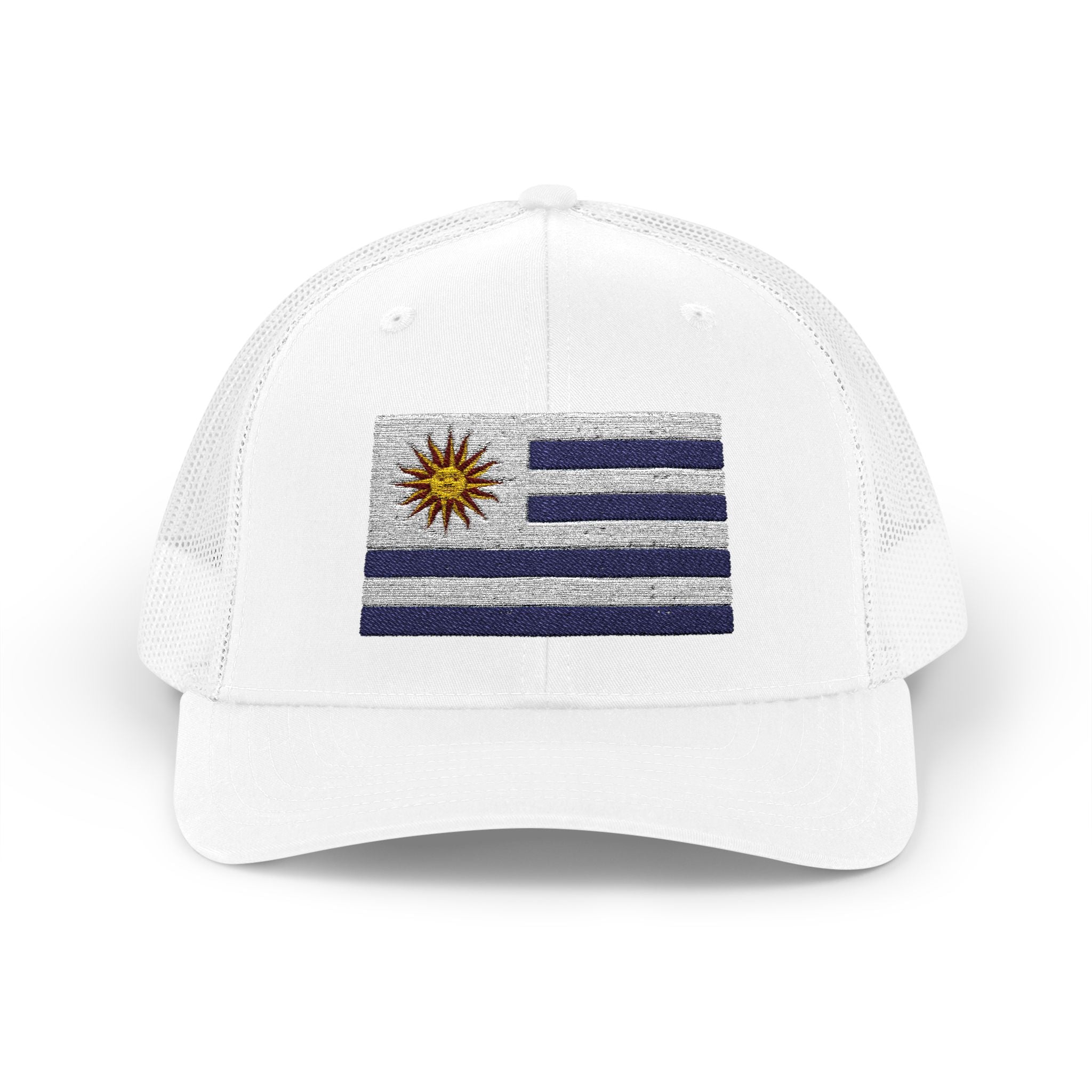 Uruguay Flag Snapback Trucker Cap – Glitter Sun & Stripes