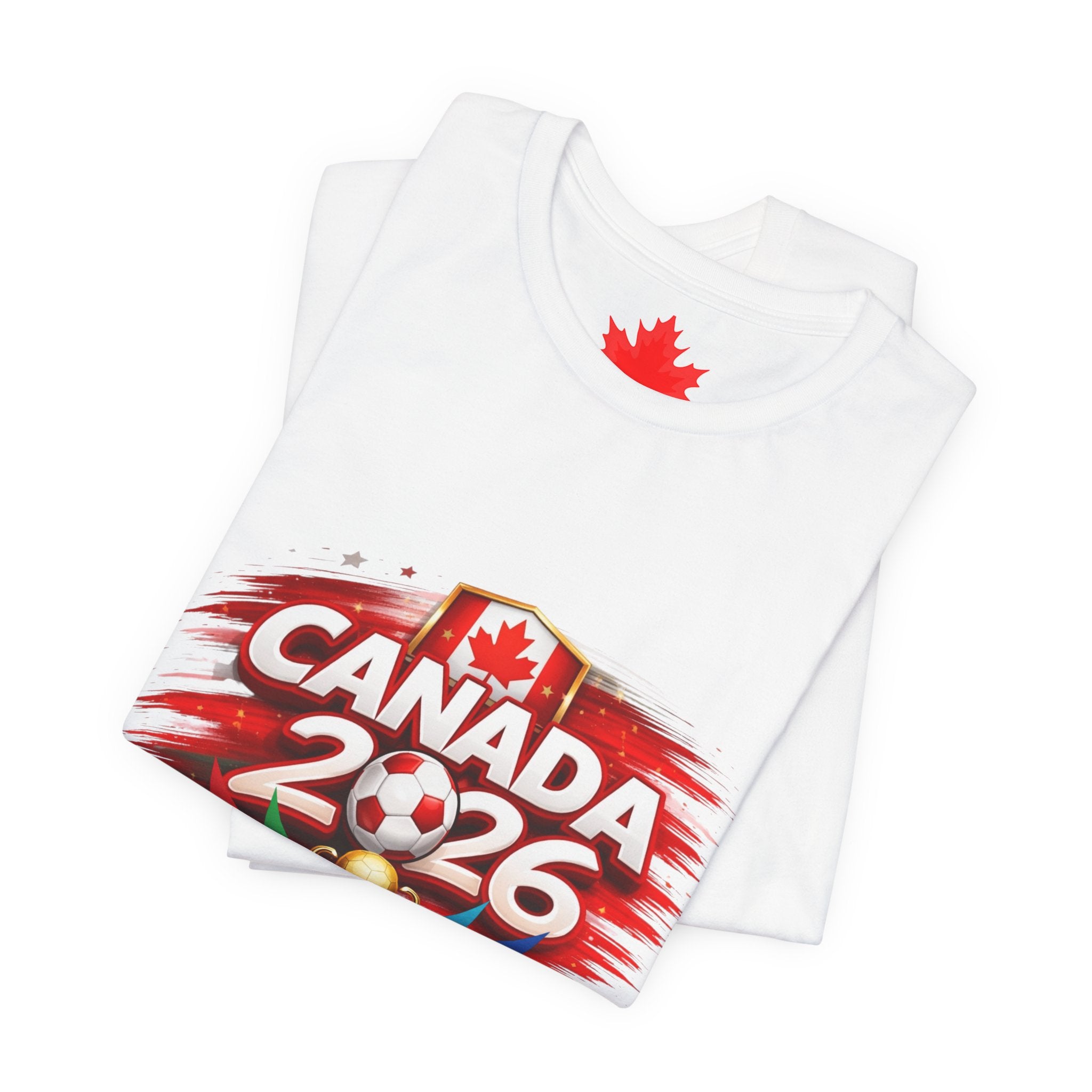 Canada 2026 Soccer Cup T-Shirt — Canada 2026 Trophy & Flag Tee