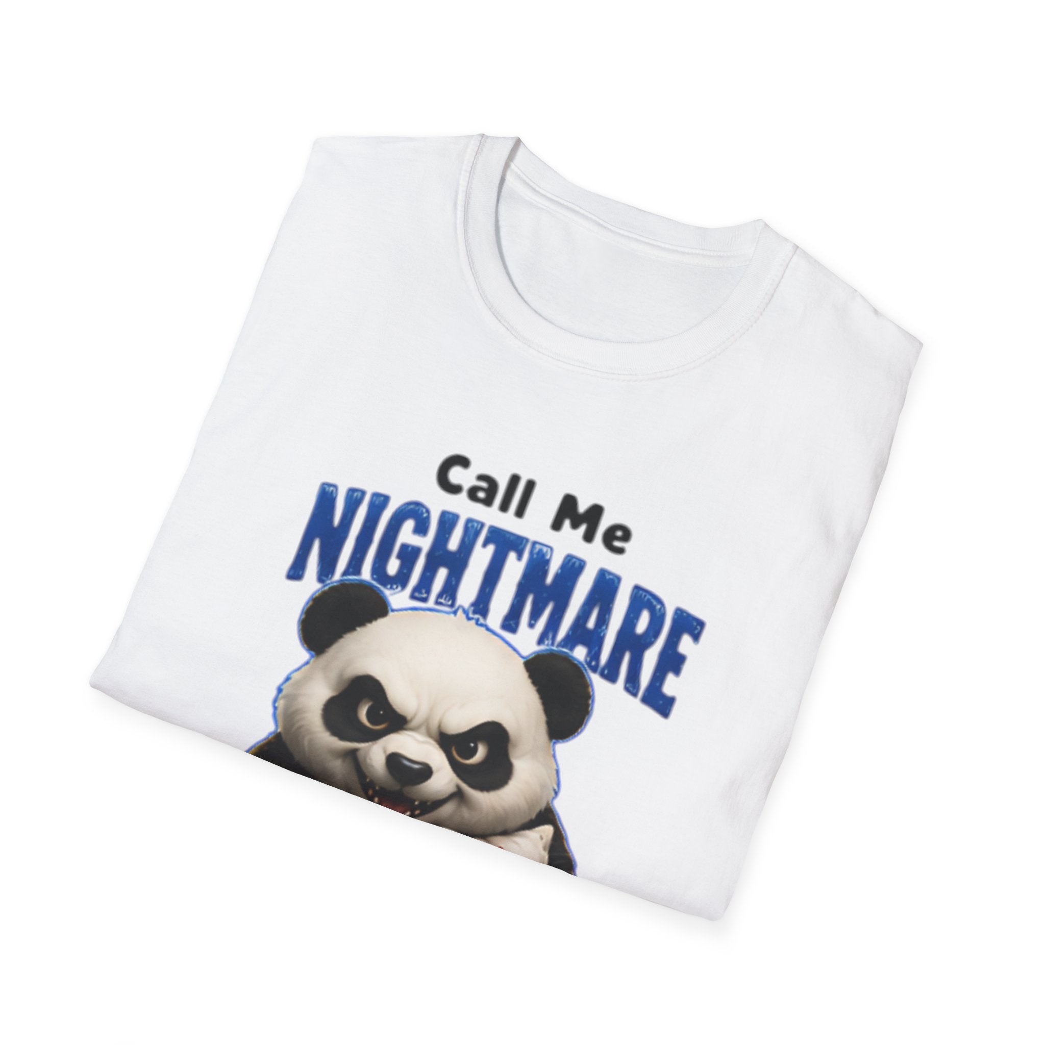 Call Me Nightmare Panda unisex T-Shirt — Cute Scary Graphic Tee (“Sleep Is Optional”)