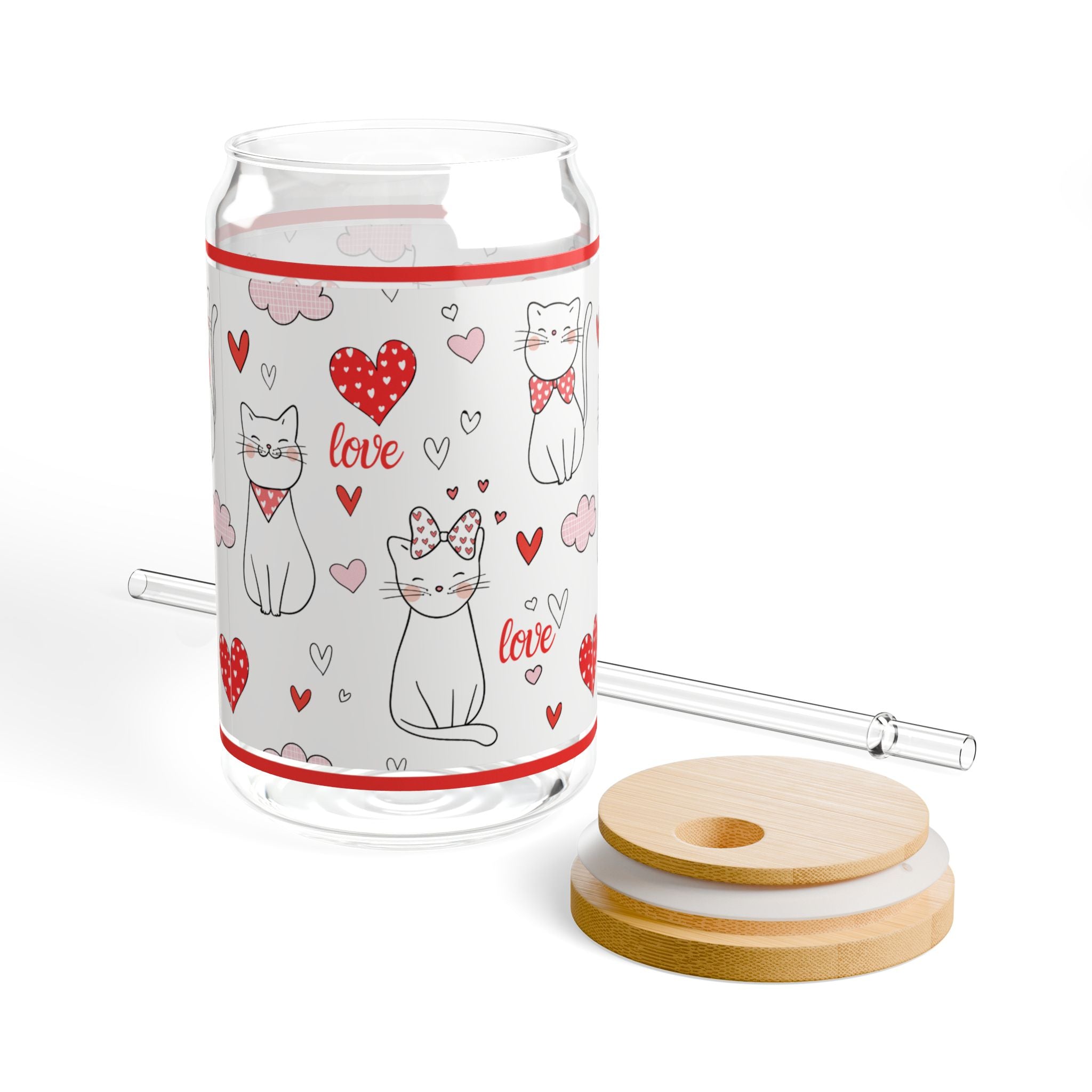 LOVE CAT Sipper Glass
