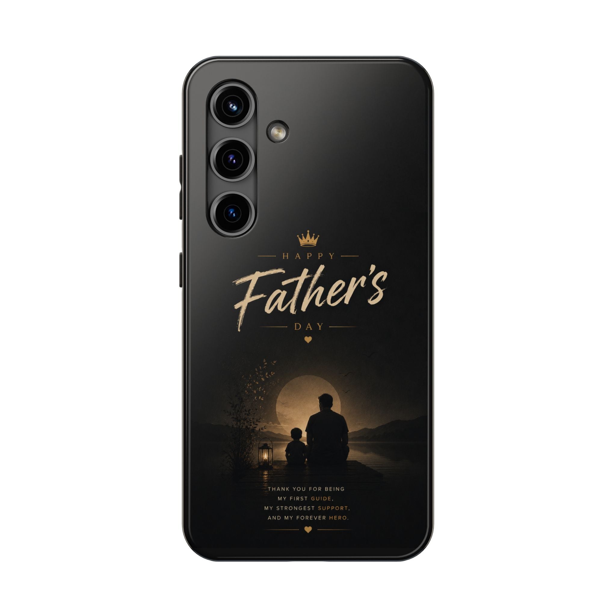 Father's Day Tough Phone Case — 'Happy Father's Day' Silhouette Tribute