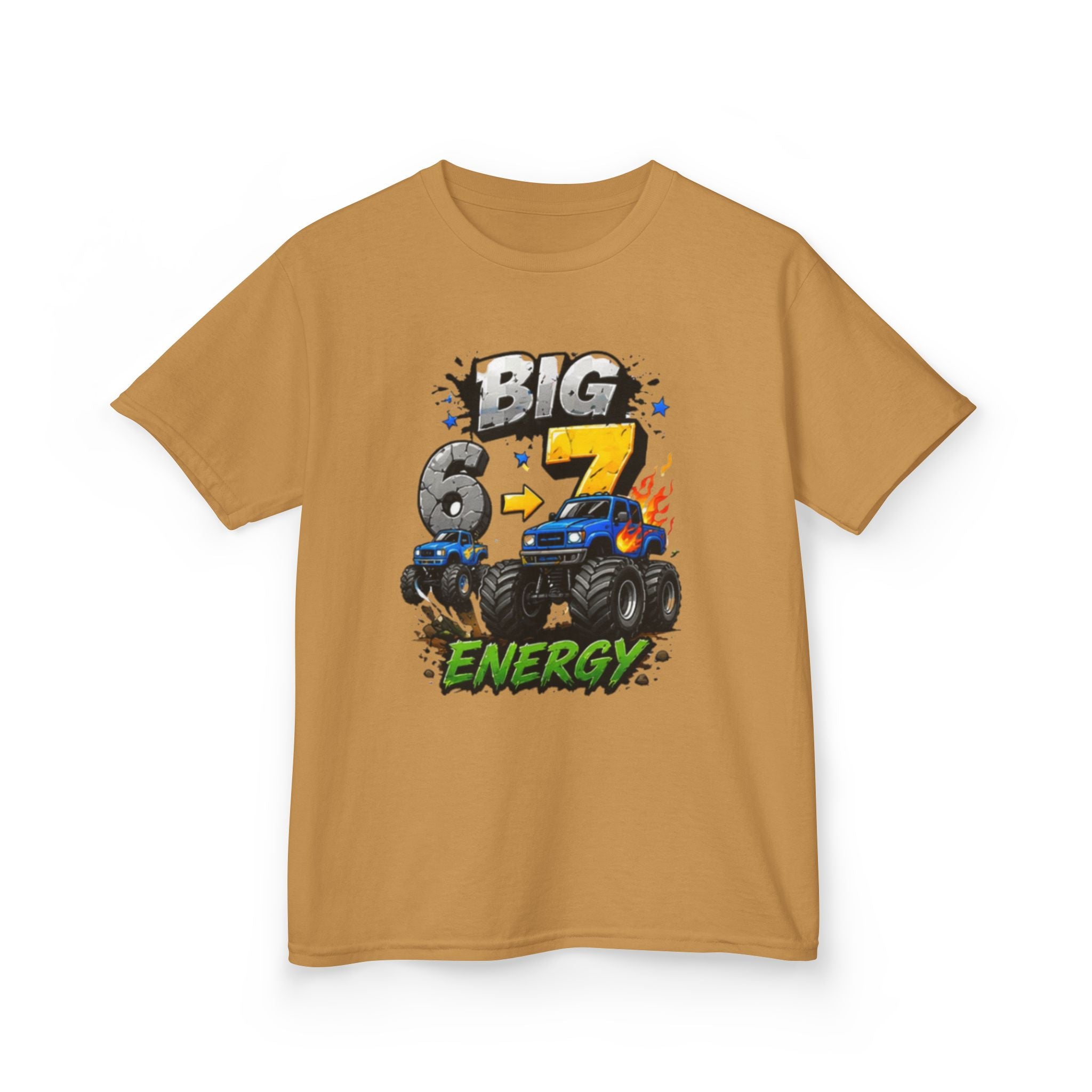 Kids Monster Truck 'Big 6 & 7 Energy' Graphic Tee