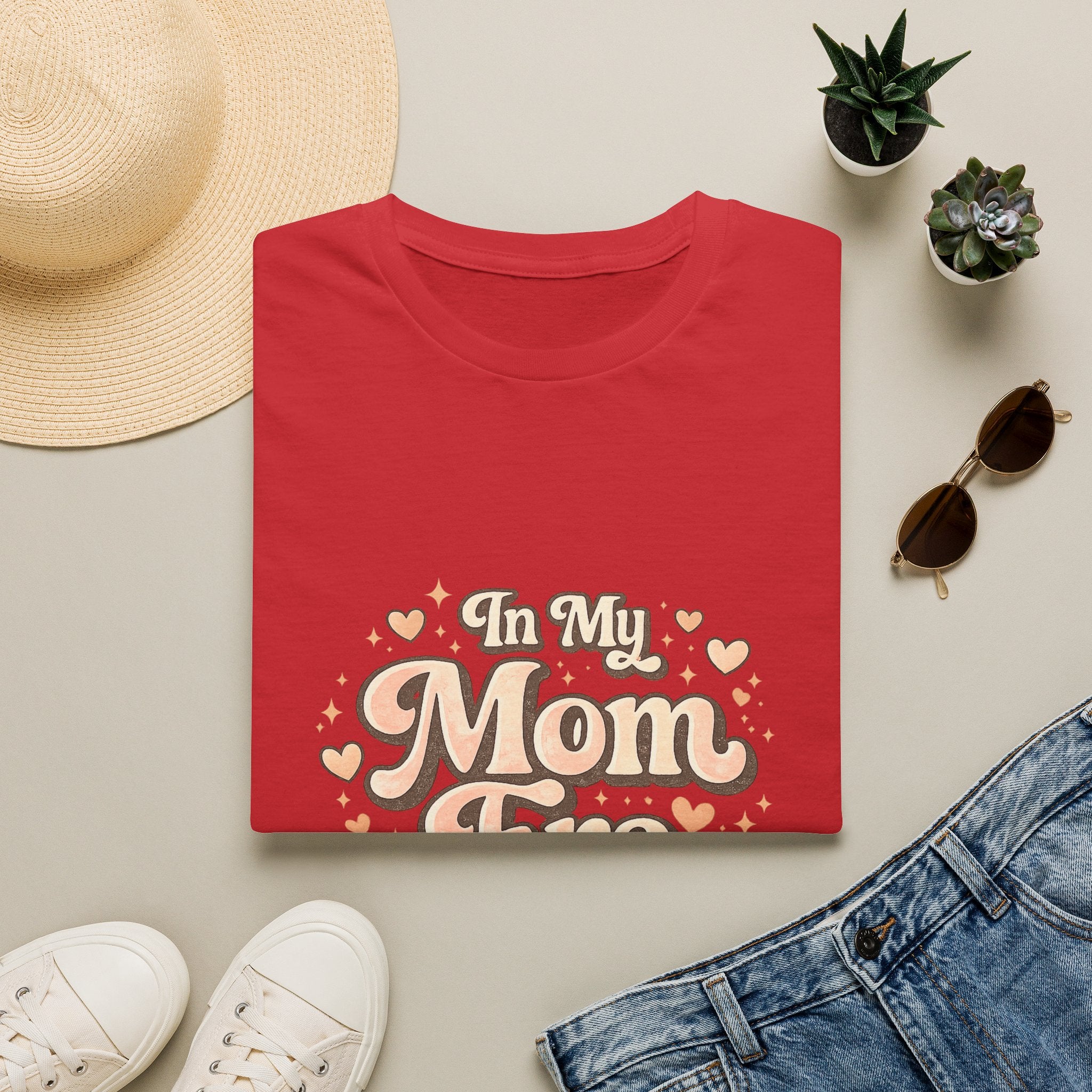 Mom Era T‑Shirt — "In My Mom Era" Vintage Heart Graphic