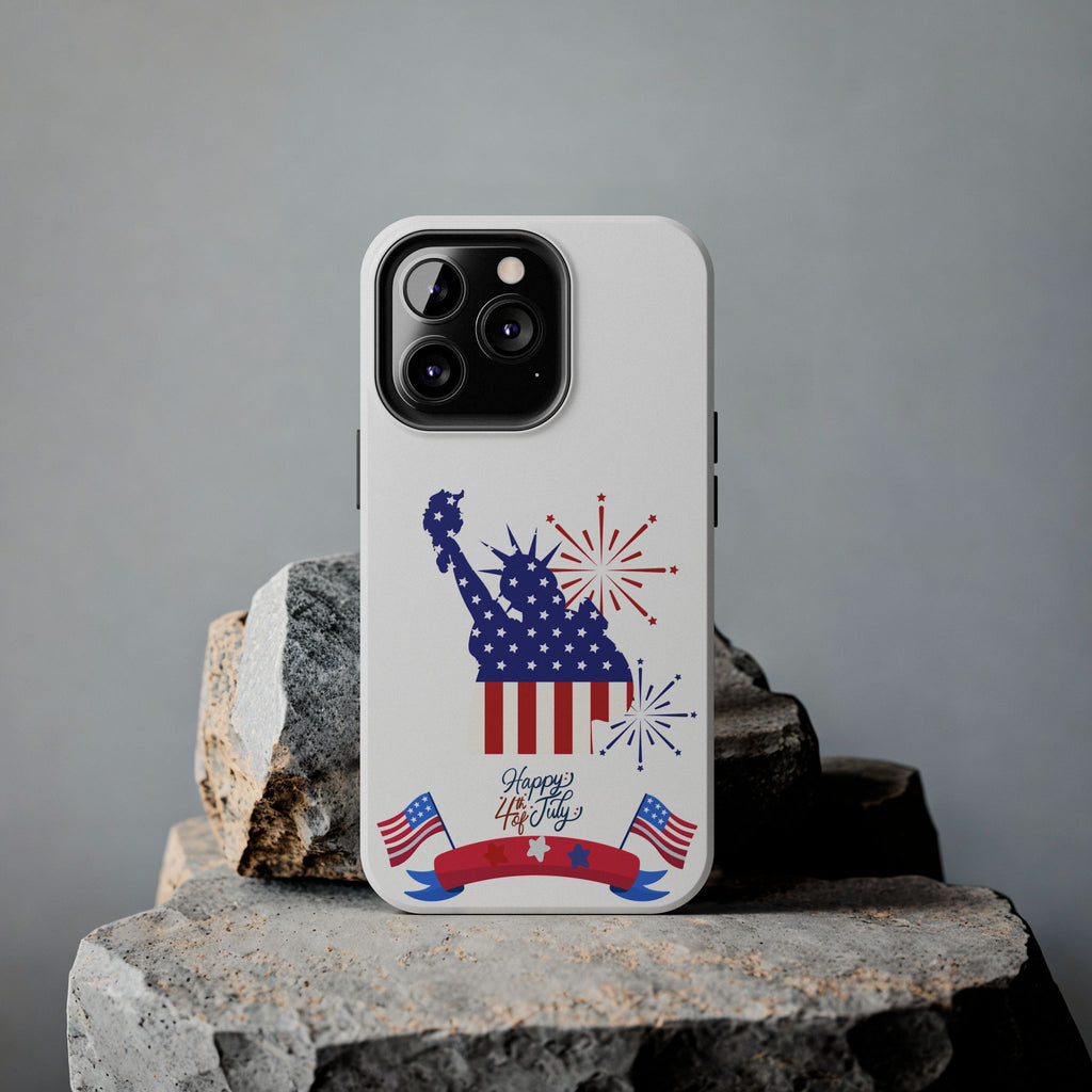 4th of July Tough Phone Case — Statue of Liberty USA Flag Design