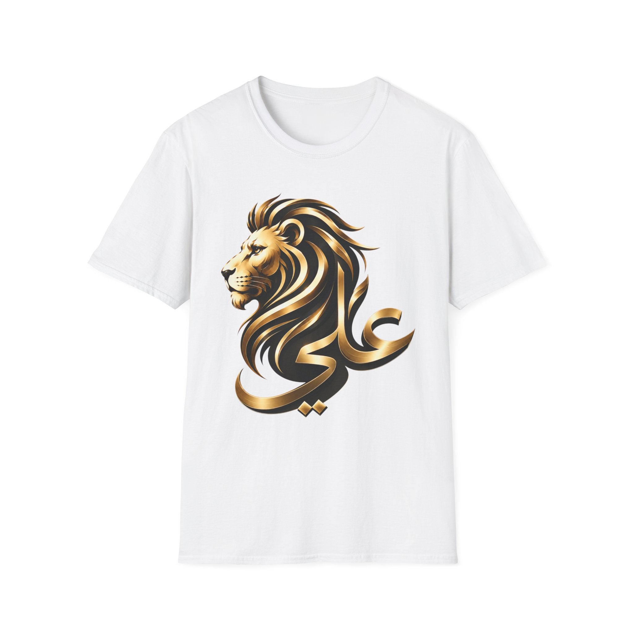 Lion Portrait ALI Name T-Shirt — Regal Golden Lion Graphic Tee