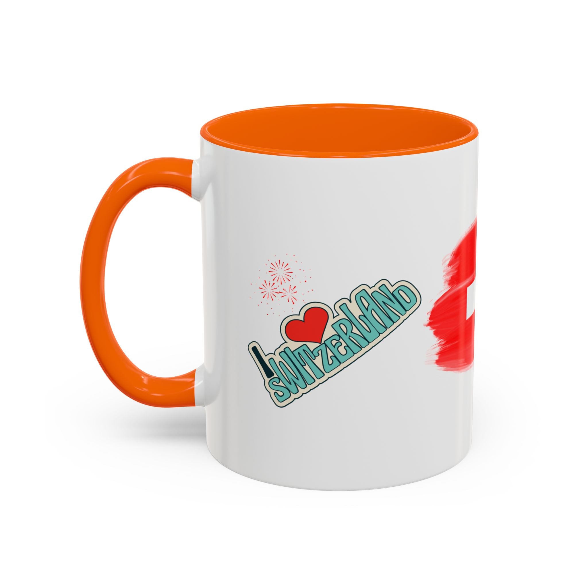 Switzerland Flag Accent Coffee Mug – I  Switzerland Travel Souvenir