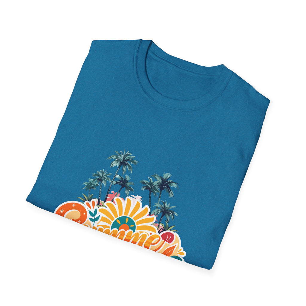 Summer Vibes T-Shirt — Retro Beach Palm Tree Graphic