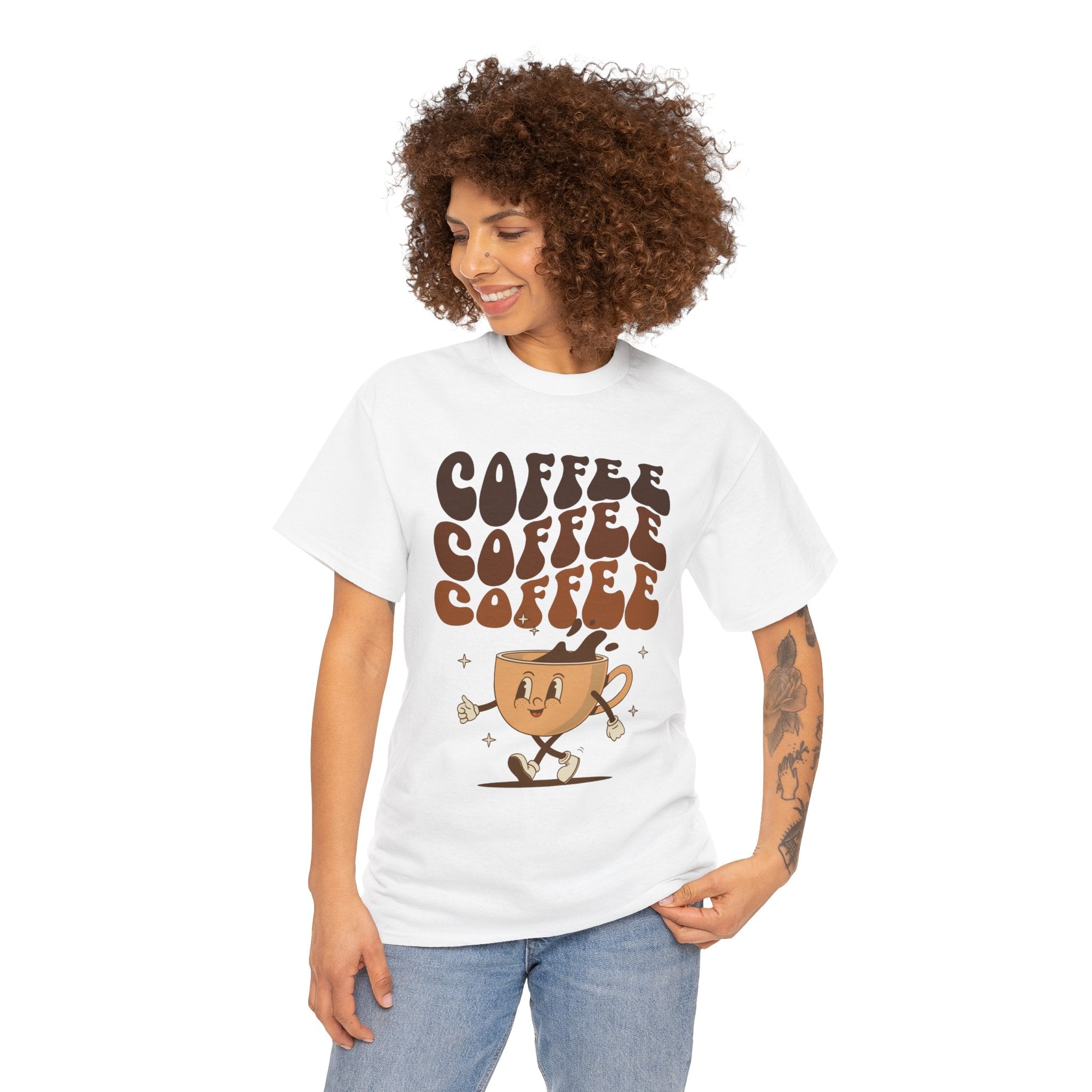 Drink coffee Unisex Heavy Cotton Tee