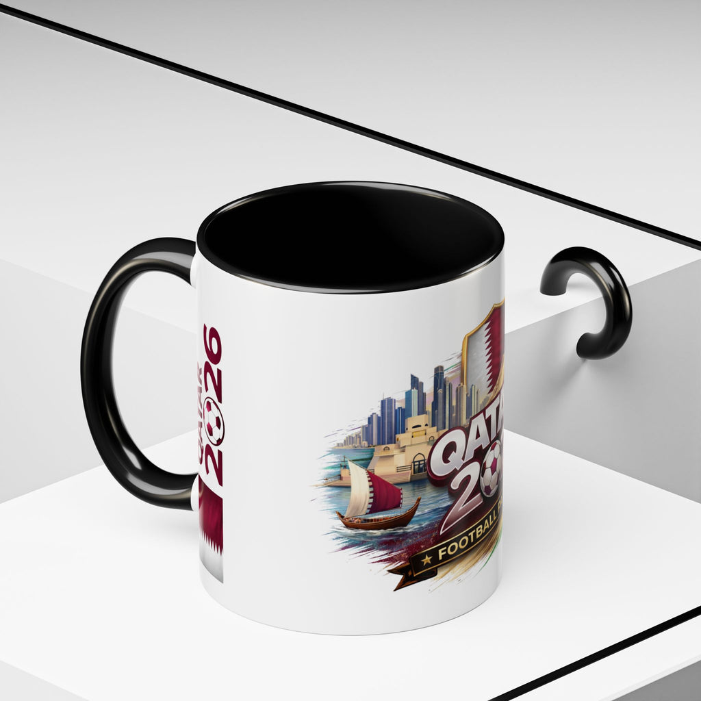 Qatar 2026 Football Passion Accent Coffee Mug (11/15oz)