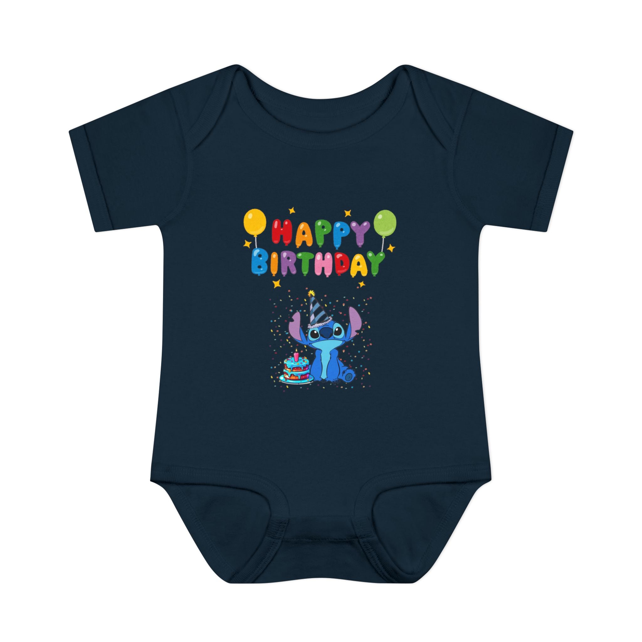 Stiche birthday Infant Baby Rib Bodysuit
