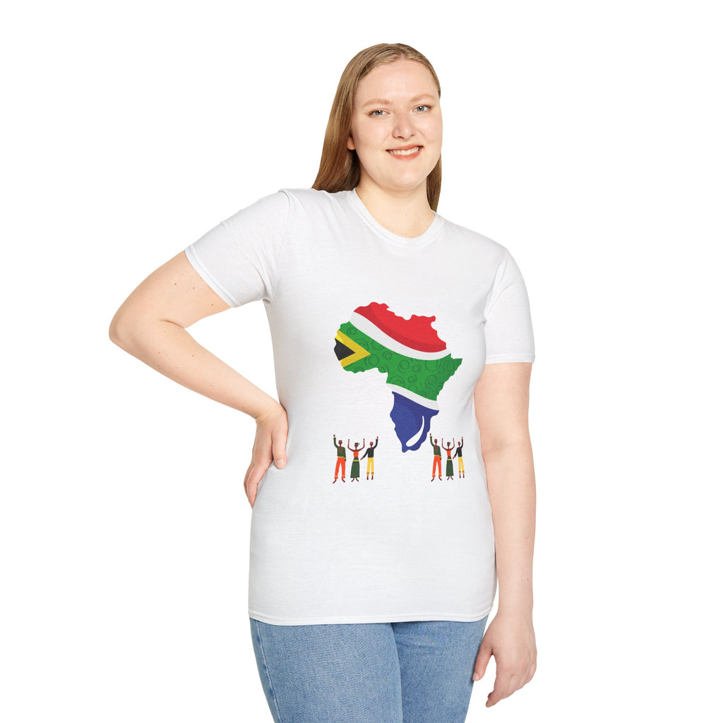 South Africa 2026 Football Trophy T-Shirt — Map & Fans Cup Souvenir