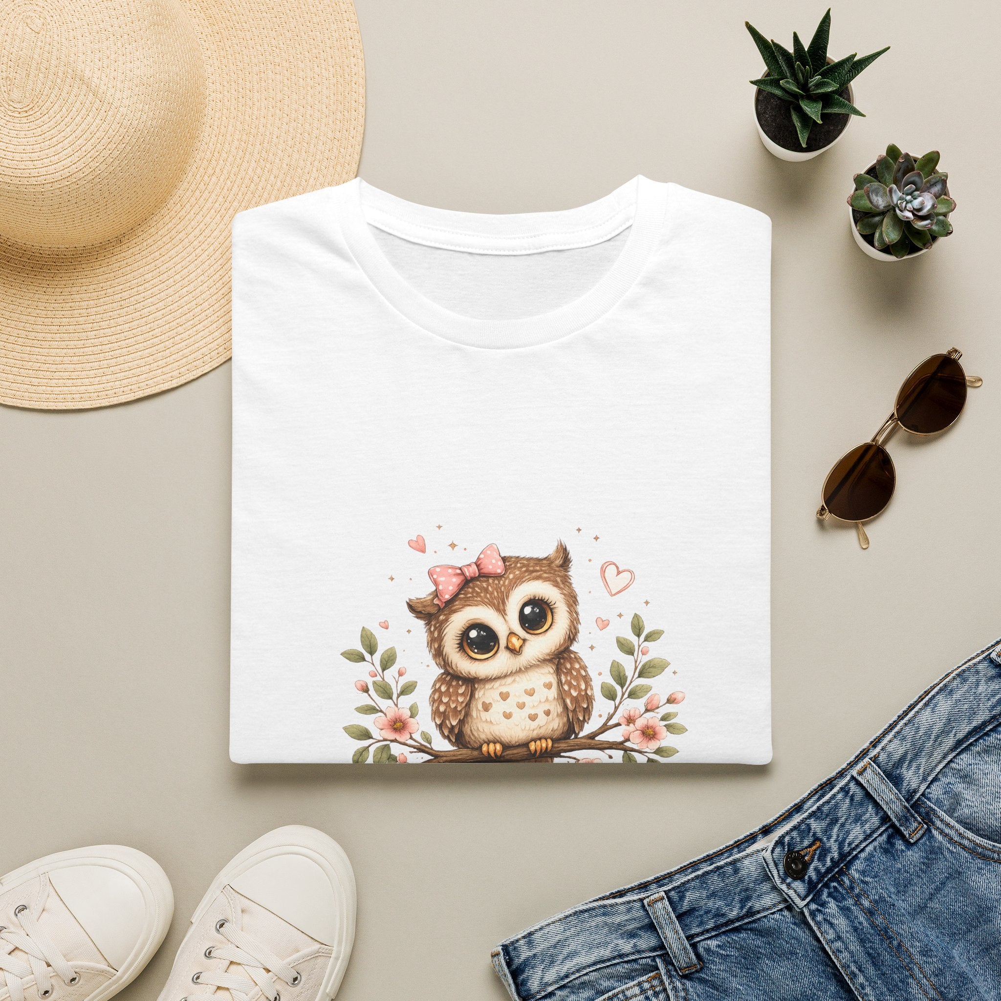 Cute Owl T-Shirt for Women | Adorable Owl Graphic Tee | Owl Lover Gift | Floral Owl Shirt | Cottagecore Animal Tee