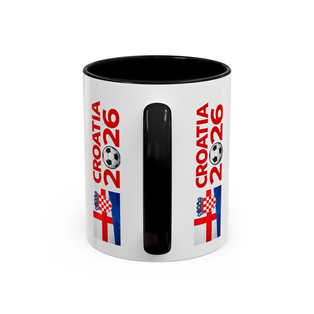 Croatia 2026 Soccer Fan Coffee Mug — Flags & Trophy Cup Design