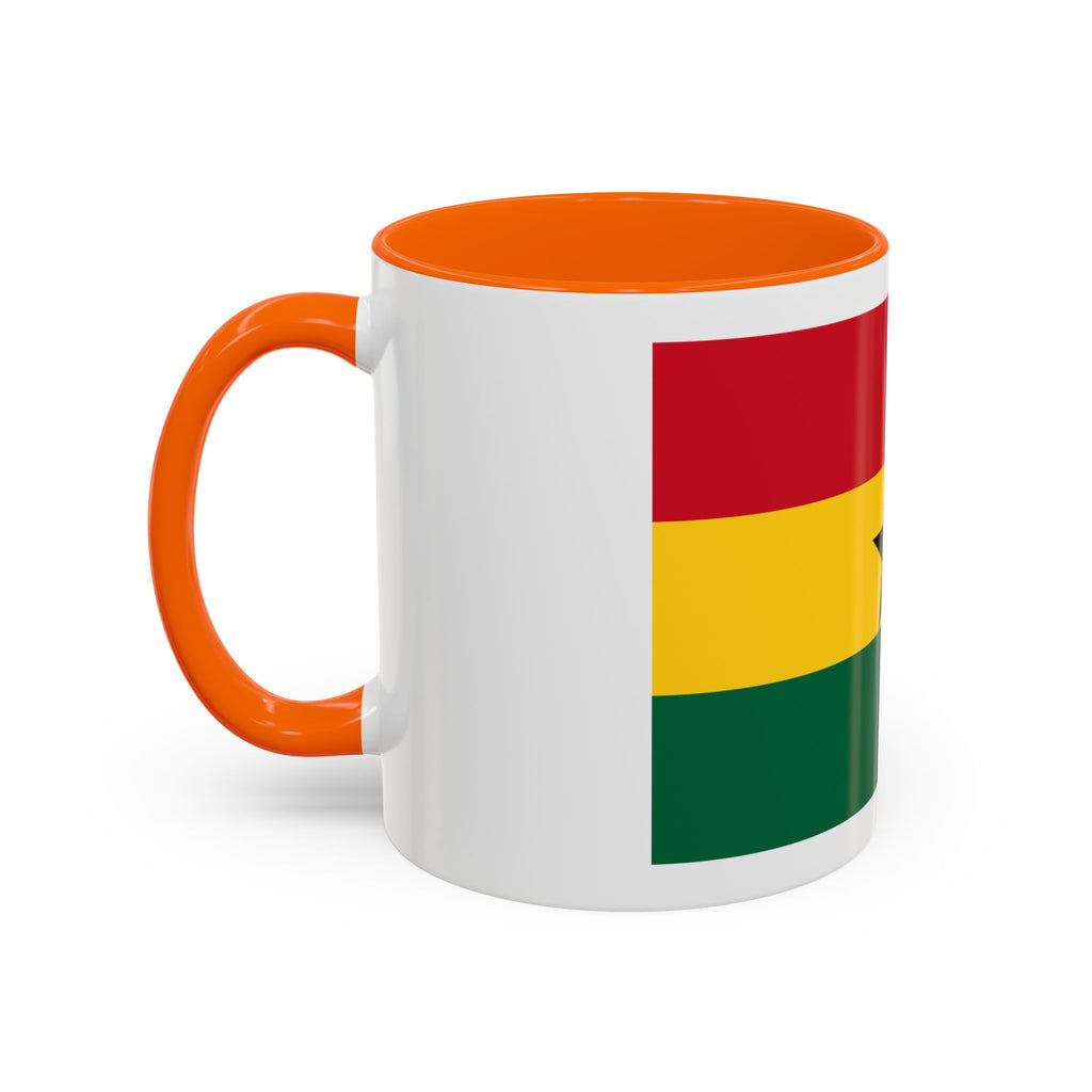 Ghana Flag Accent Coffee Mug – Black Star Red Yellow Green 11/15oz