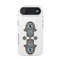 Hamsa Eye Tough Phone Case — Blue Mosaic Protective Phone Cover