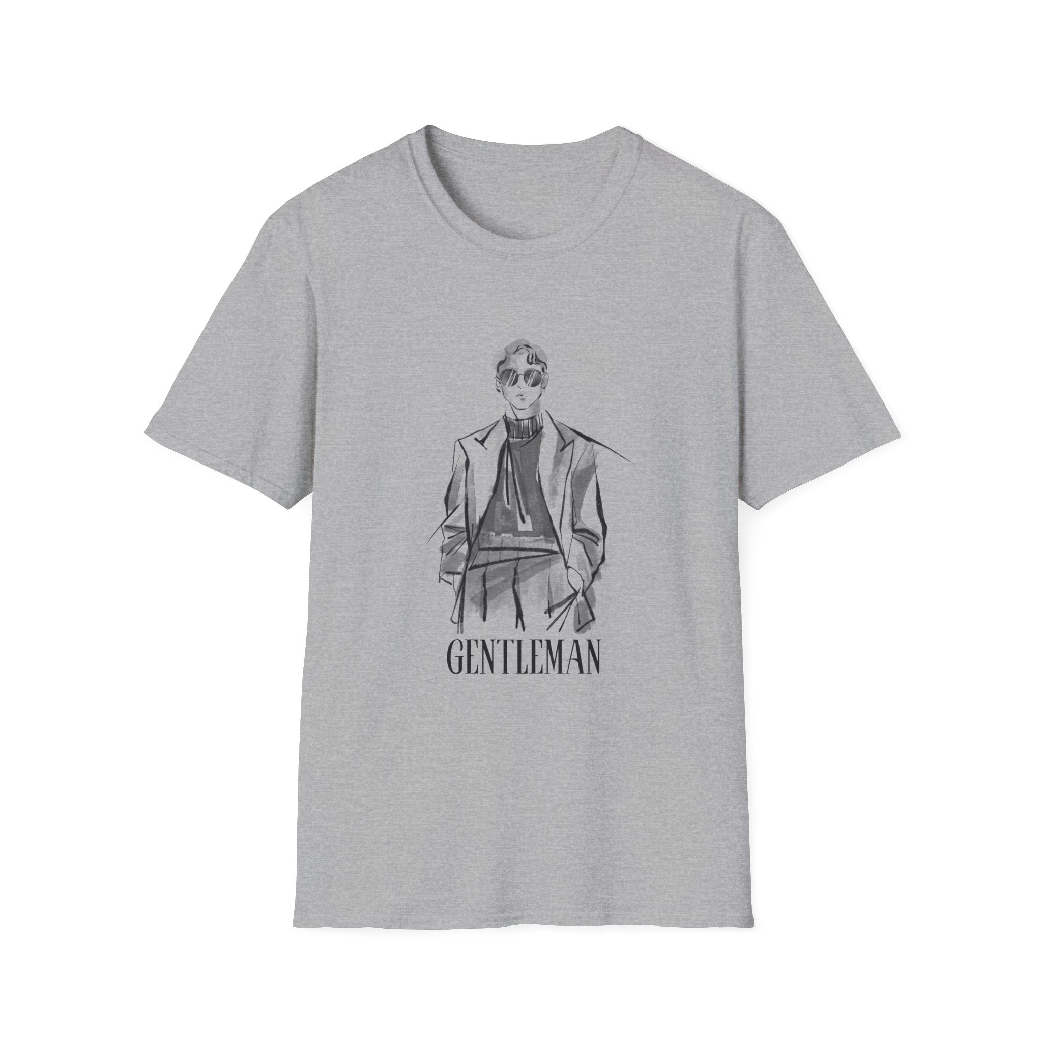 Gentleman Sketch Tee — Vintage Fashion Illustration T-Shirt