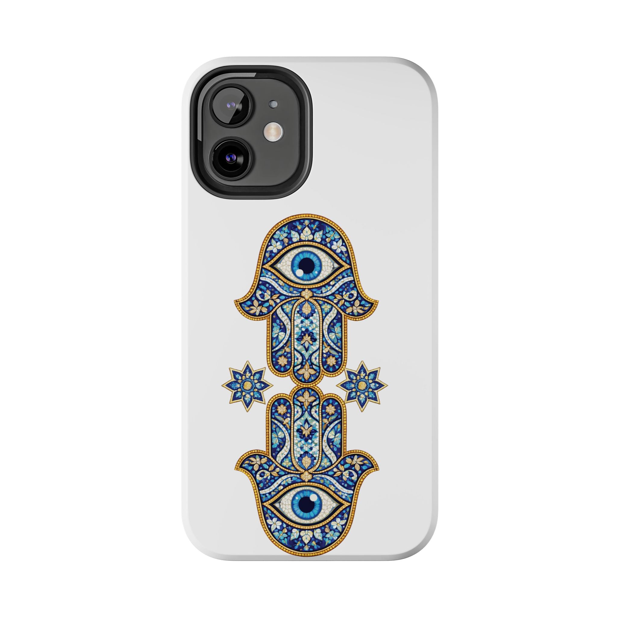 Hamsa Eye Tough Phone Case — Blue Mosaic Protective Phone Cover
