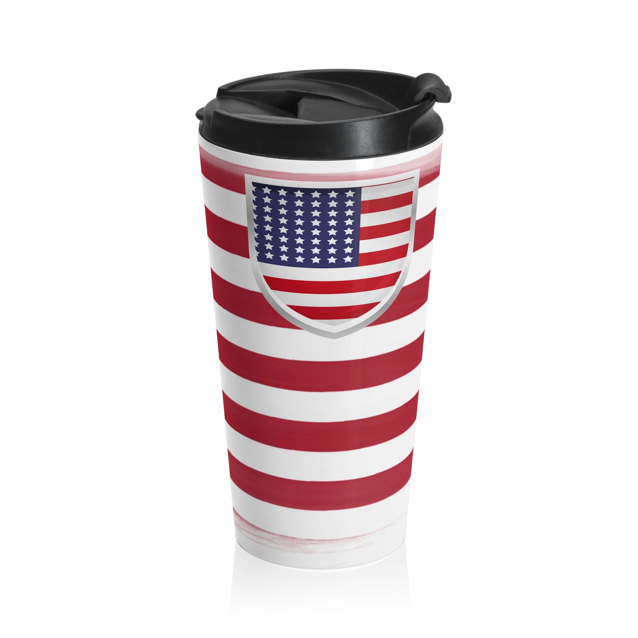 American Flag Stainless Steel Travel Mug — Patriotic USA Travel Tumbler
