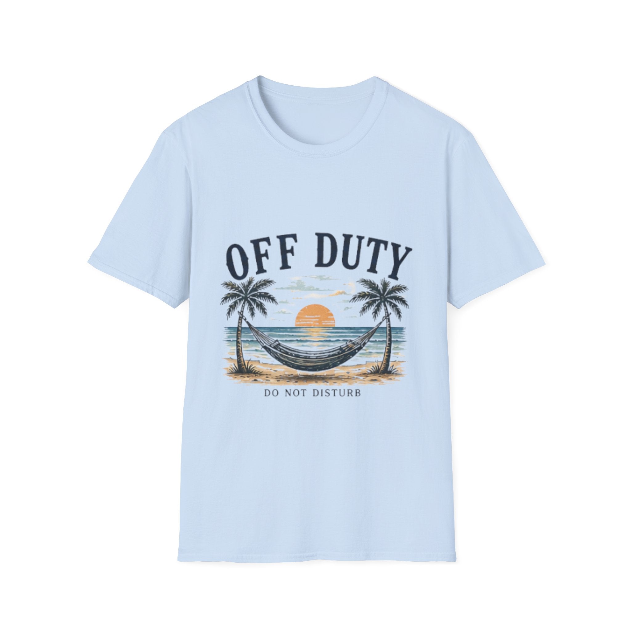 Off Duty Beach unisex T-Shirt — Hammock Sunset Vacation Tee