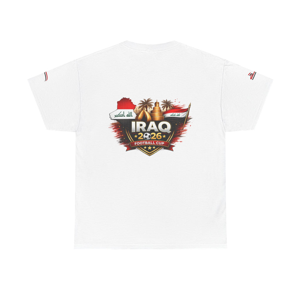 Iraq 2026 Football Cup T-Shirt – Iraq Flag Brushstroke & 'Allah Akbar' Design