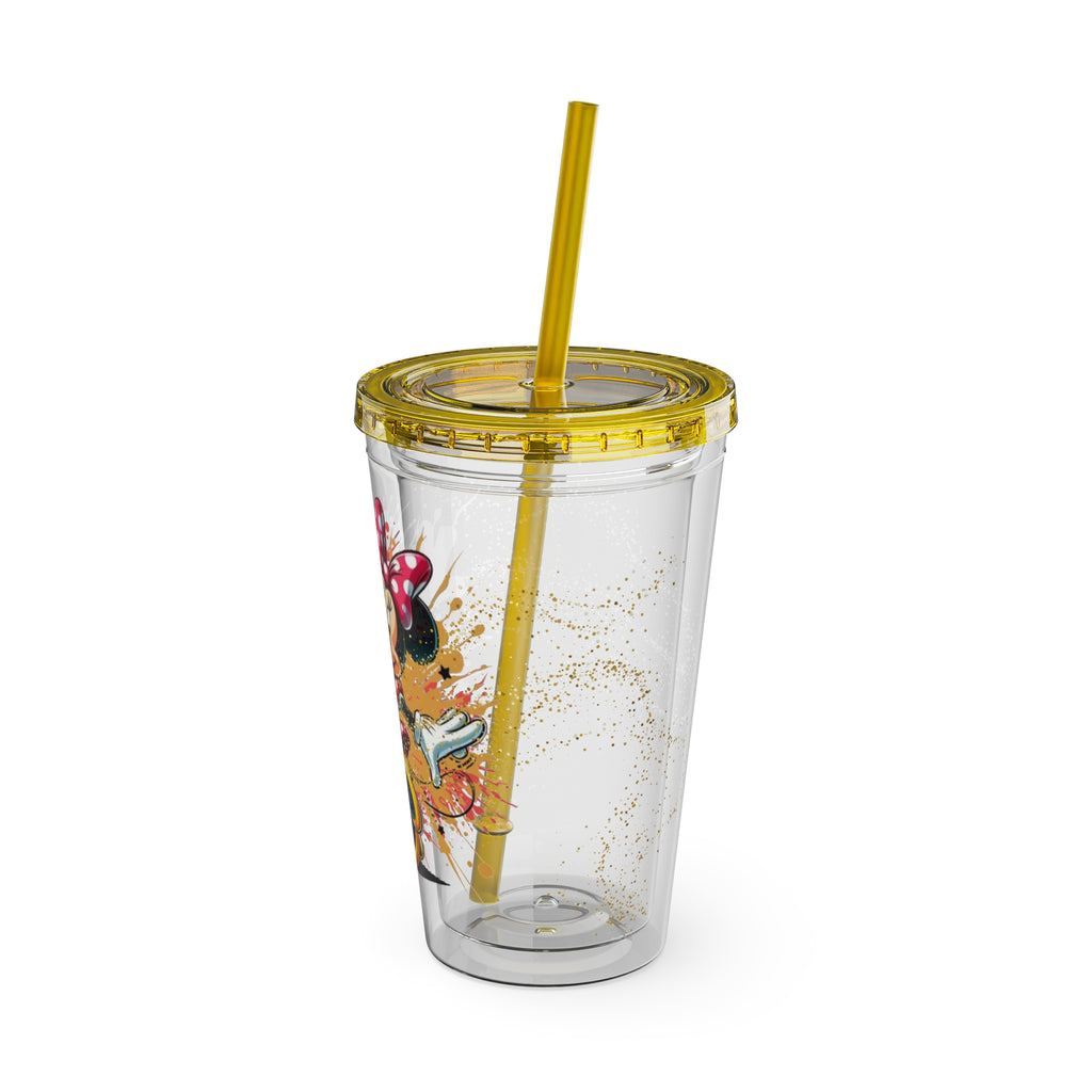 Minnie Mouse Sunsplash 16oz Tumbler with Straw